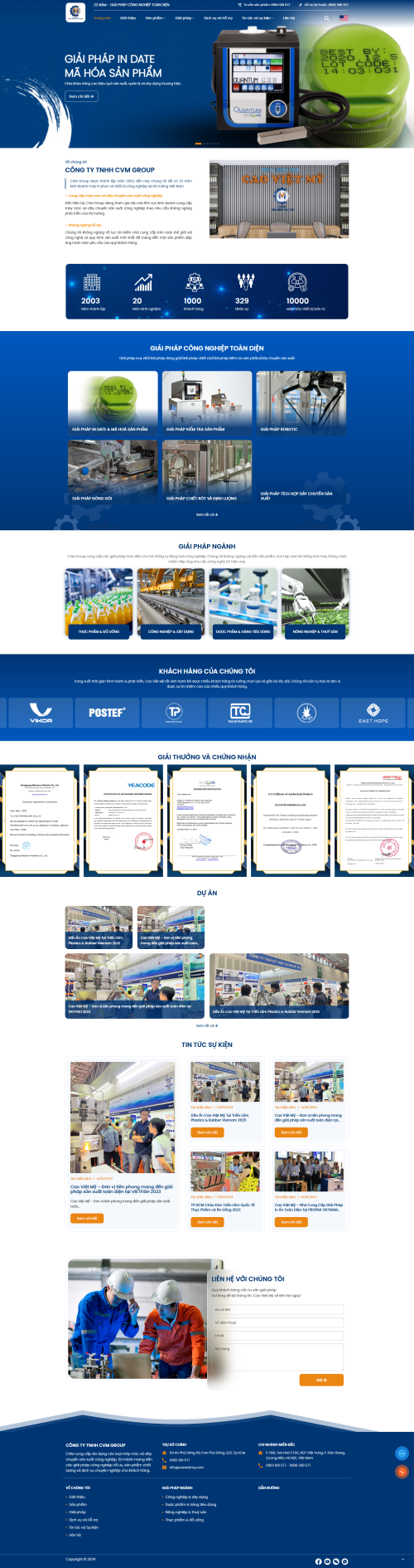 Website doanh nghiệp CVM Group